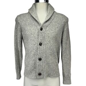 TOMMY HILFIGER Mens Gray Lambswool Blend Shawl Collar Cardigan Sweater S/M